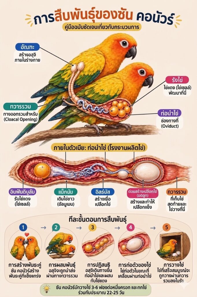 เพาะพันธุ์นกซันคอนัวร์